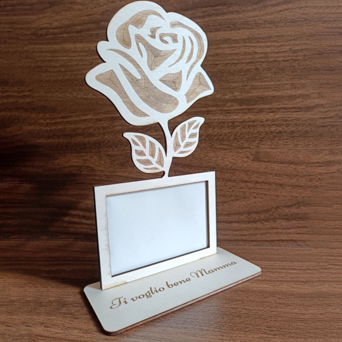 Portafoto con cornice a forma di Rosa